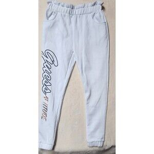 Guess NWT Girls Size 14/L White Logo Sweatpants
